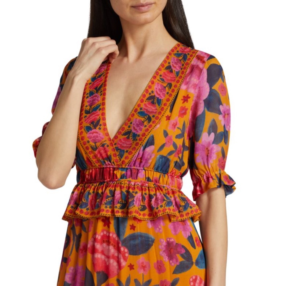Wedding Season! FARM Rio Floral Dream Maxi Dress | size M - Picture 5 of 10